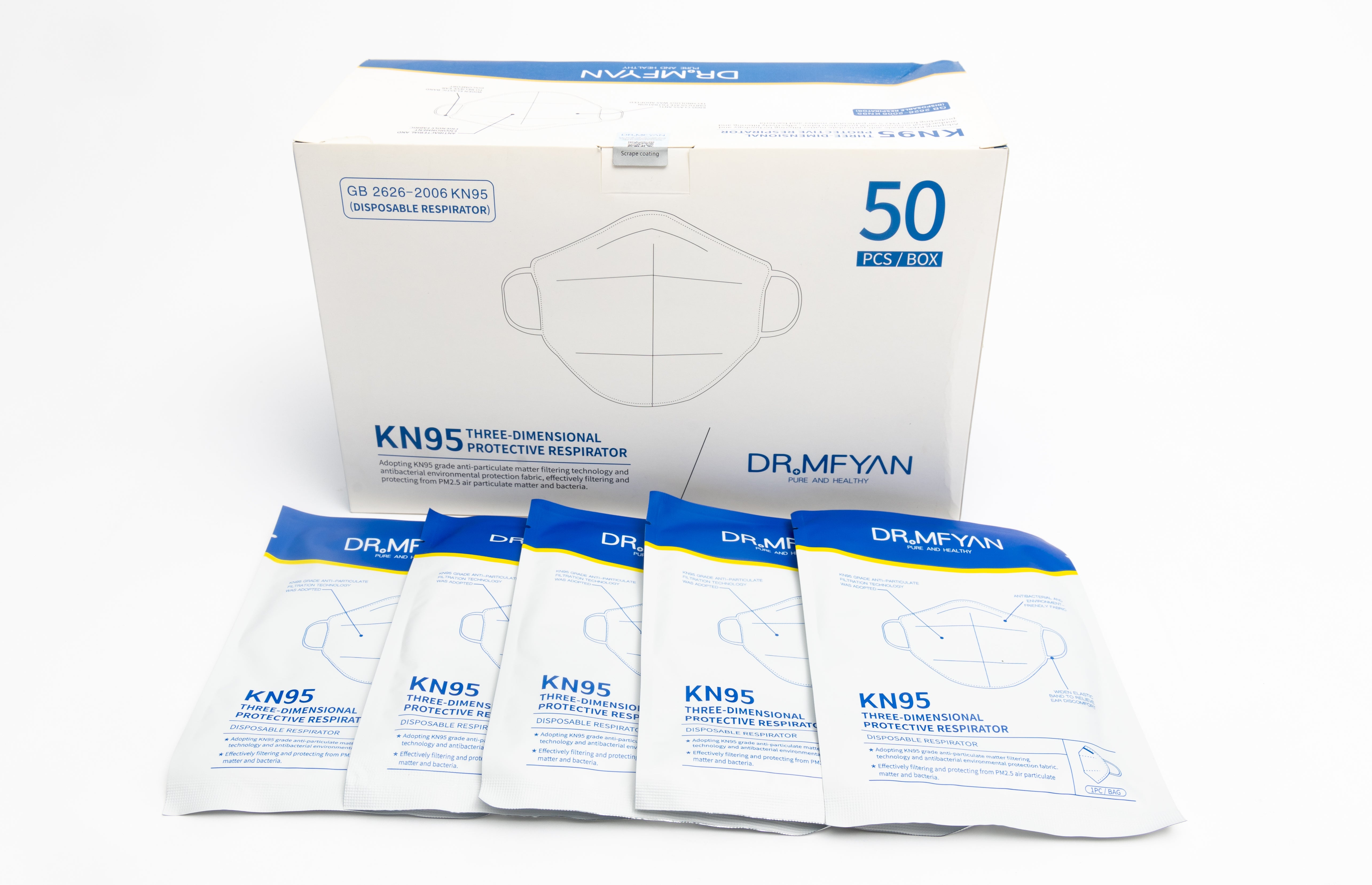 DR+MFYAN - Protective Mask - FFP2 NR D - KN95