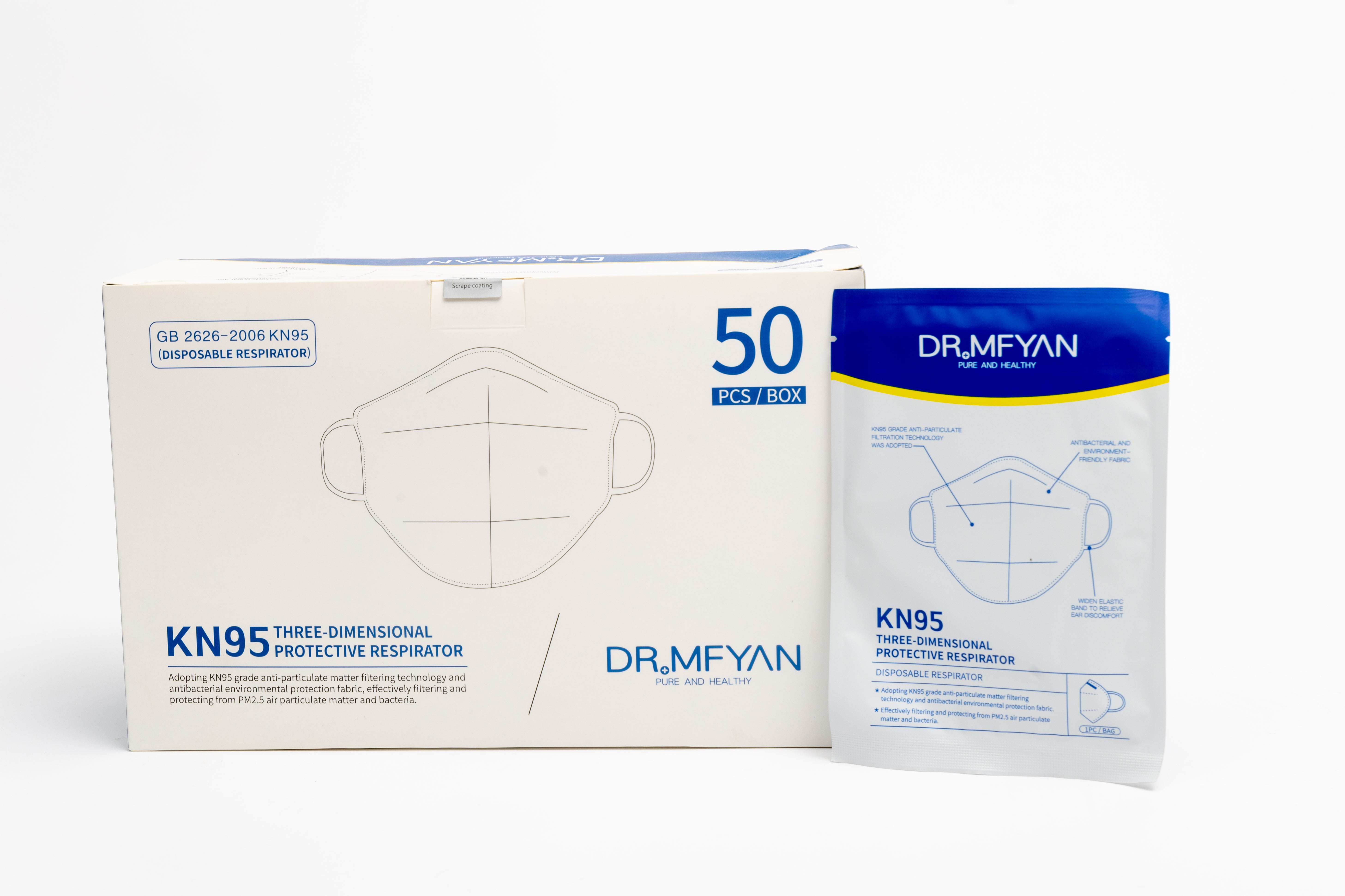 DR+MFYAN - Protective Mask - FFP2 NR D - KN95